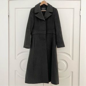 Full length wool trench style coat